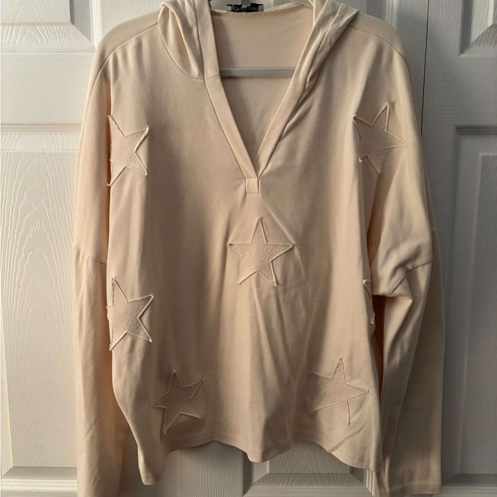 Lucy Cream Star Hoodie